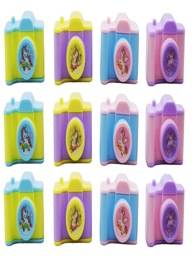 Asera Camera Shape Pencil Sharpener/Cartoon Sharpener for Boys and Girls Stationery for Kids Birthday Return Gifts (Camera 12 Pcs) - Image 1